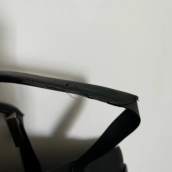 rag & bone Black Leather Bradbury Satchel Tote Bag - Picture 10 of 12